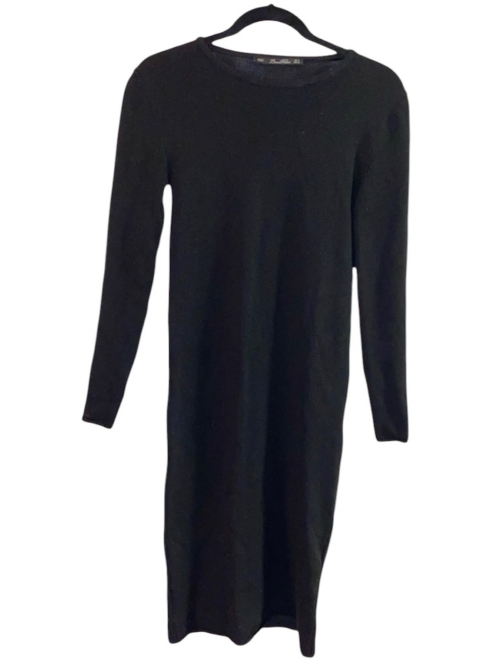 Zara knit long sleeve black dress size Small